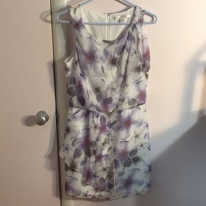 LC Lauren Conrad Chiffon Dress Watercolor Floral size 8